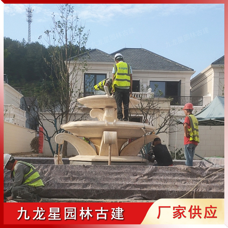 石雕噴泉水景圖片