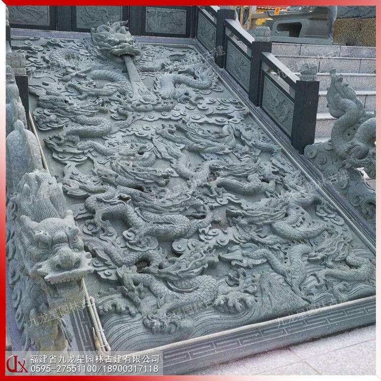 石雕臺(tái)階浮雕圖片