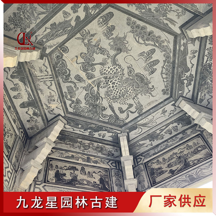 鄉村石雕涼亭圖片