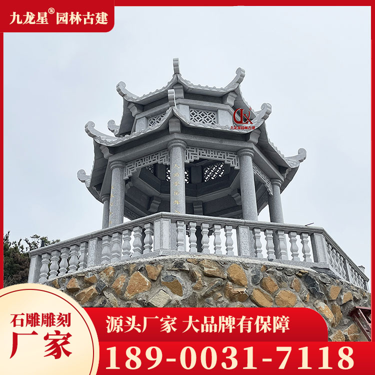 1686813397814724.jpg 八角石雕涼亭圖片